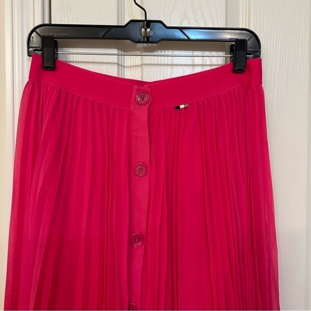 BOSS Eplisa Pleated Skirt in Flamingo Size M - Picture 8 of 13